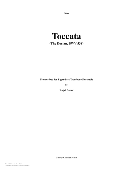 Toccata Dorian For 8 Part Trombone Ensemble Page 2