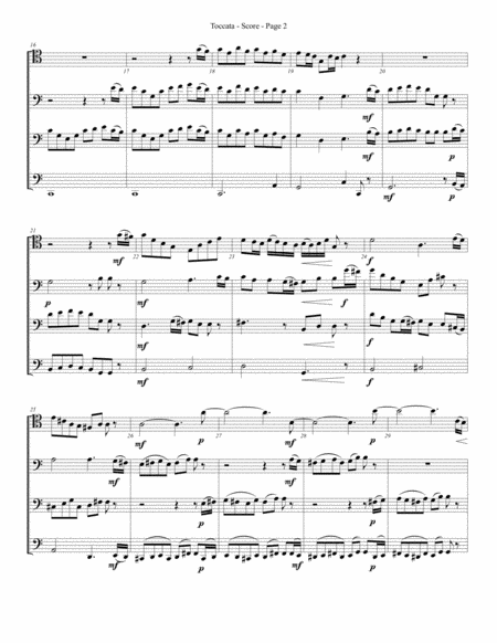 Toccata Frescobaldi For Trombone Or Low Brass Quartet Page 2