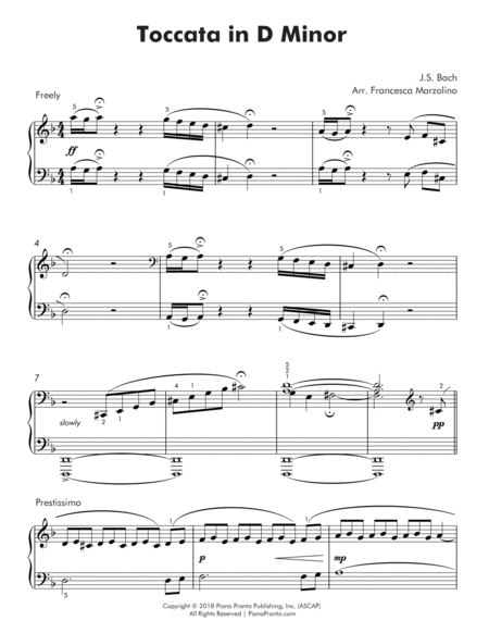 Toccata In D Intermediate Piano Page 2