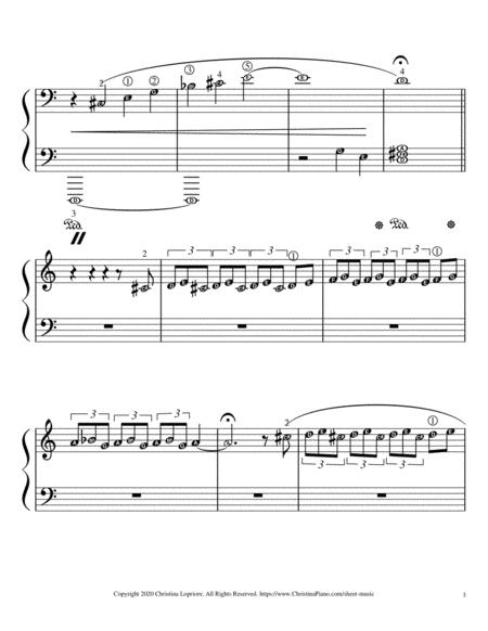 Toccata In D Minor Easy Piano Arrangement By Js Bach With Note Names Page 2