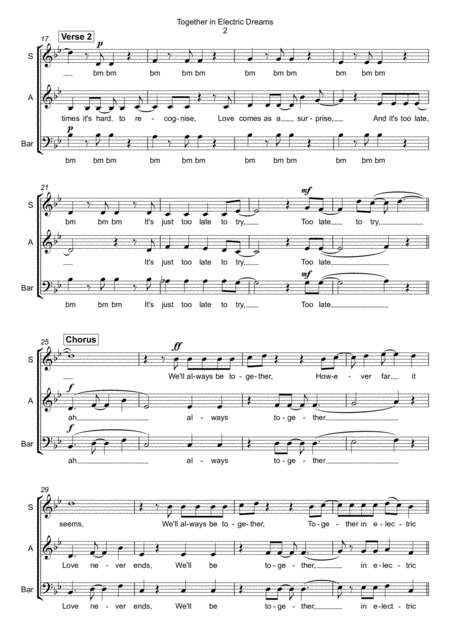 Together In Electric Dreams Sabar A Cappella Page 2