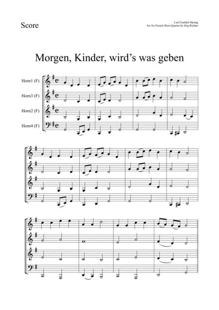 Tomorrow Children There Will Be Something Morgen Kinder Wirds Was Geben For French Horn Quartet Page 2