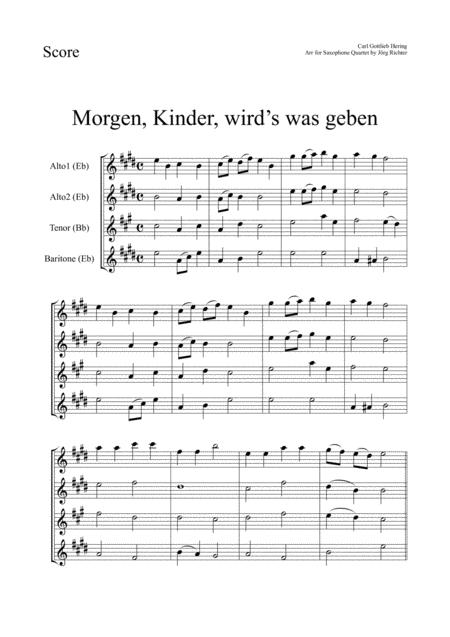 Tomorrow Children There Will Be Something Morgen Kinder Wirds Was Geben For Saxophone Quartet Page 2