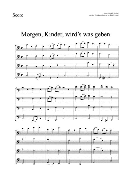 Tomorrow Children There Will Be Something Morgen Kinder Wirds Was Geben For Trombone Quartet Page 2