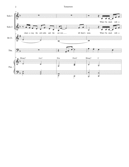 Tomorrow Vocal Duet With Chamber Instruments Page 2