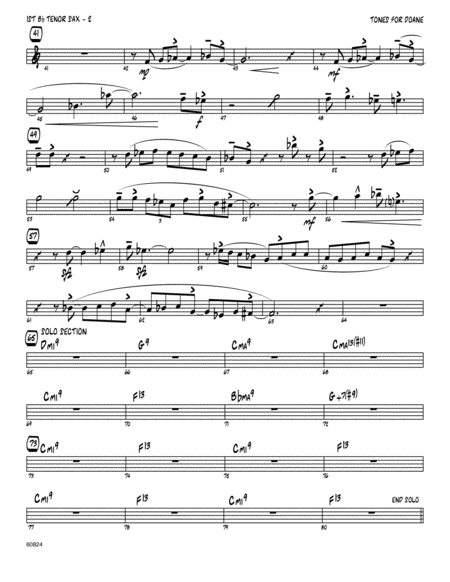 Tones For Doane 1st Tenor Saxophone Page 2