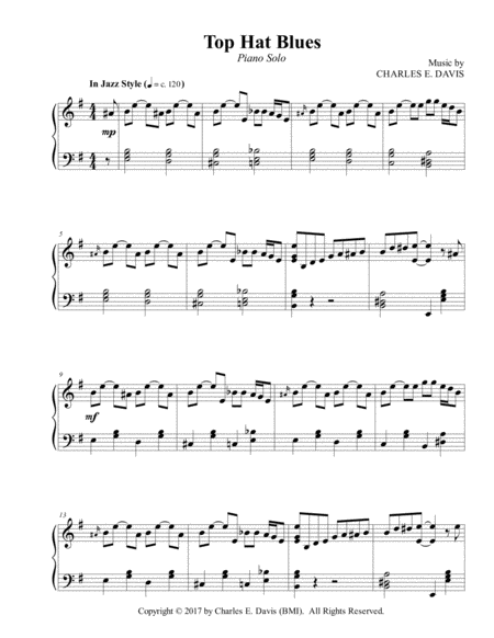 Top Hat Blues Piano Solo Page 2