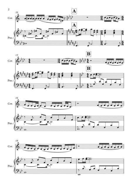 Total Eclipse Of The Heart Solo For Bb Trumpet Cornet Flugelhorn And Piano Page 2