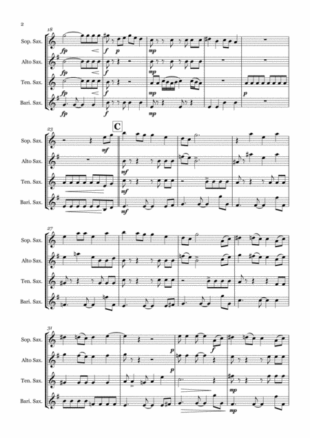 Toxic By Britney Spears Saxophone Quartet Satb Page 2