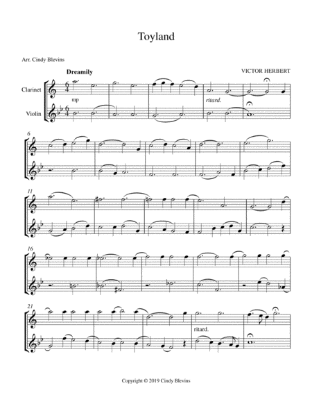 Toyland For Clarinet And Violin Page 2