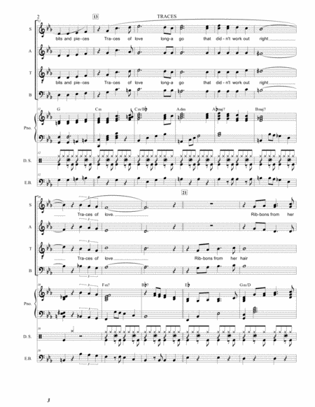 Traces Satb Full Score And Rhythm Parts Page 2