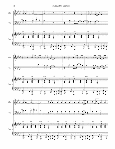 Trading My Sorrows Duet For Violin And Cello Page 2