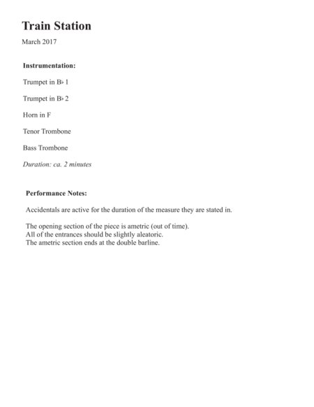 Train Station For Brass Quintet Page 2