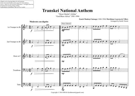 Transkei National Anthem For Brass Quintet Page 2