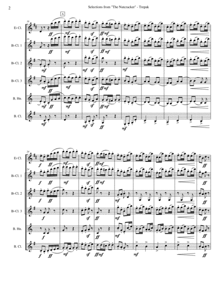 Trepak From The Nutcracker For Clarinet Quartet Page 2