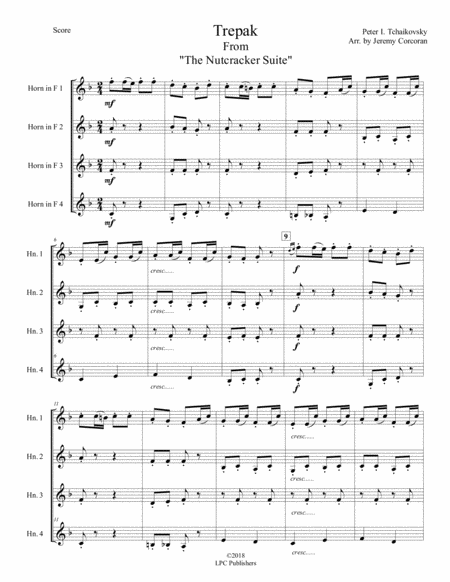 Trepak From The Nutcracker Suite For French Horn Quartet Page 2