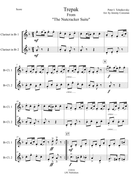 Trepak From The Nutcracker Suite For Two Clarinets Page 2