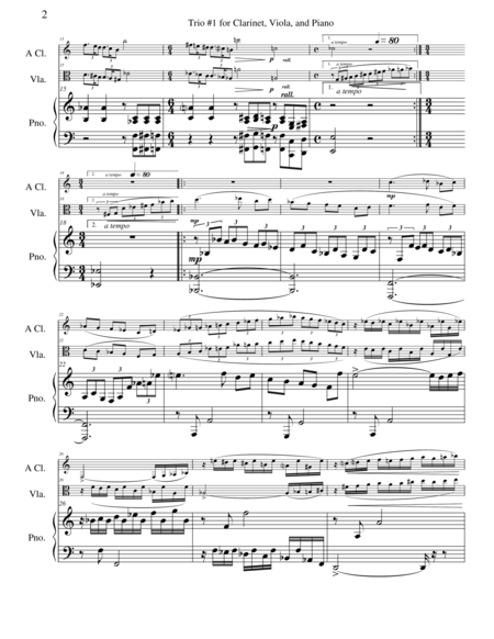 Trio 1 For Clarinet Viola And Piano Page 2