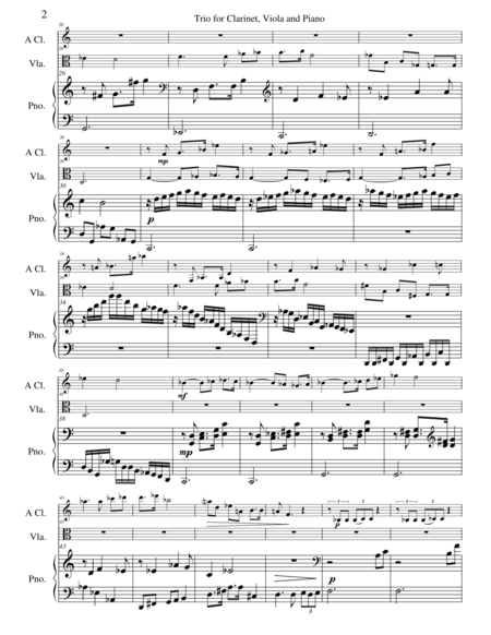 Trio 2 For Clarinet Viola And Piano Page 2