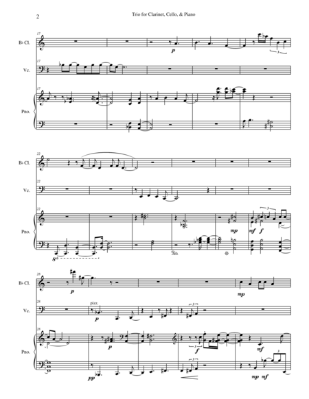 Trio For Clarinet Cello And Piano Page 2