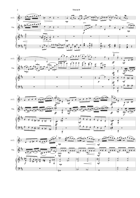 Trio For Clarinet Violin And Piano In D Major Op 1 1 Page 2