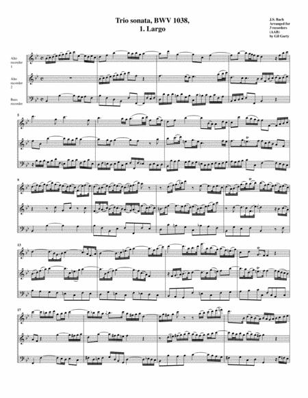 Trio Sonata Bwv 1038 Arrangement For 3 Recorders Page 2