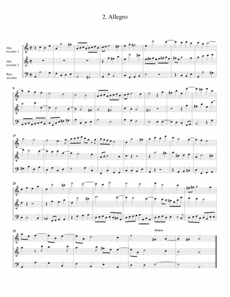 Trio Sonata Op 3 No 7 Arrangement For 3 Recorders Page 2