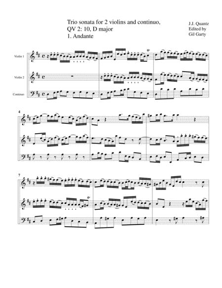 Trio Sonata Qv 2 10 For 2 Violins Or Flutes And Continuo In D Major Page 2