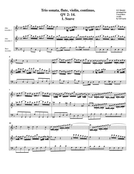 Trio Sonata Qv 2 14 Arrangement For 3 Recorders Page 2