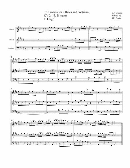 Trio Sonata Qv 2 15 For 2 Flutes And Continuo In D Major Page 2