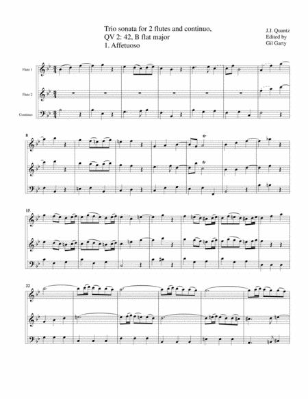 Trio Sonata Qv 2 42 For 2 Flutes And Continuo In B Flat Major Page 2