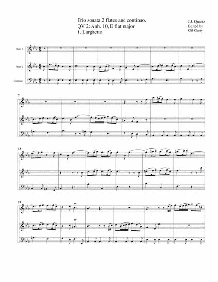 Trio Sonata Qv 2 Anh 10 For 2 Flutes And Continuo In E Flat Major Page 2