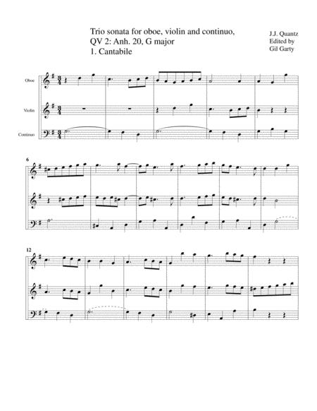 Trio Sonata Qv 2 Anh 20 For Oboe Violin And Continuo In G Major Page 2