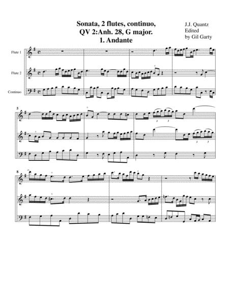 Trio Sonata Qv 2 Anh 28 For 2 Flutes And Continuo In G Major Page 2