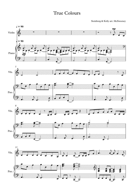 True Colors Violin Solo Page 2