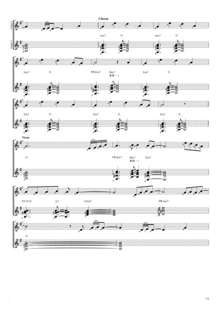 True Kinda Love Duet Guitar Score Page 2