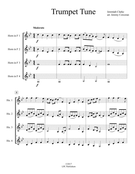 Trumpet Tune For French Horn Quartet Page 2