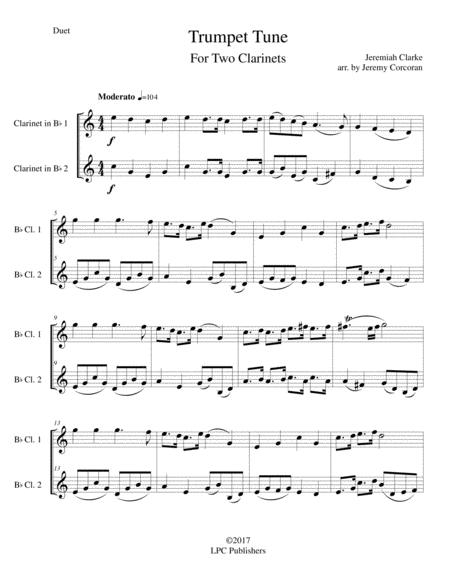 Trumpet Tune For Two Clarinets Page 2