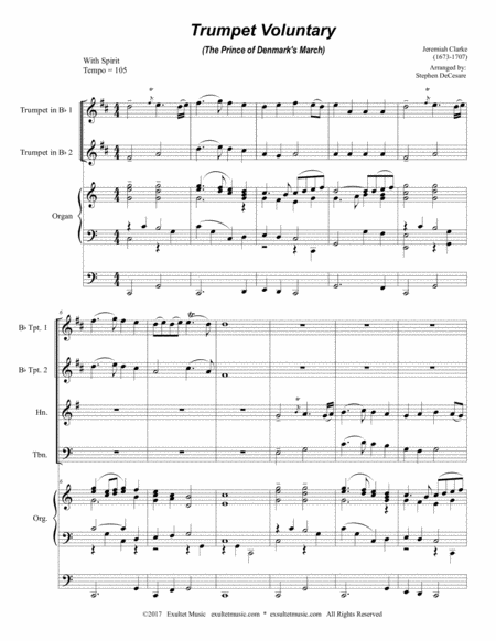 Trumpet Voluntary For Brass Quartet Organ Accompaniment Page 2