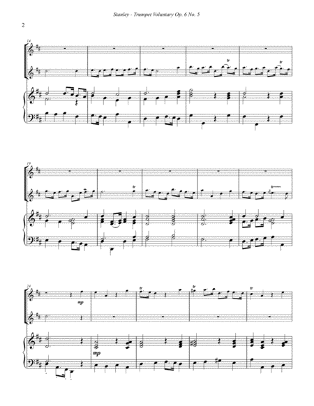 Trumpet Voluntary Op 6 No 5 For Two Trumpets And Piano Or Organ Page 2