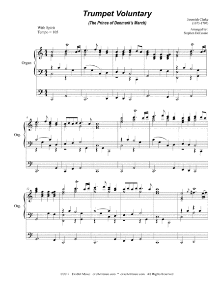 Trumpet Voluntary Organ Solo Page 2