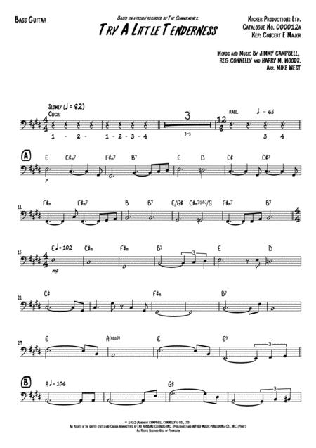 Try A Little Tenderness Bass Guitar Page 2