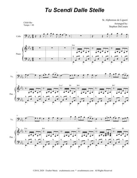 Tu Scendi Dalle Stelle For Cello Solo And Piano Page 2