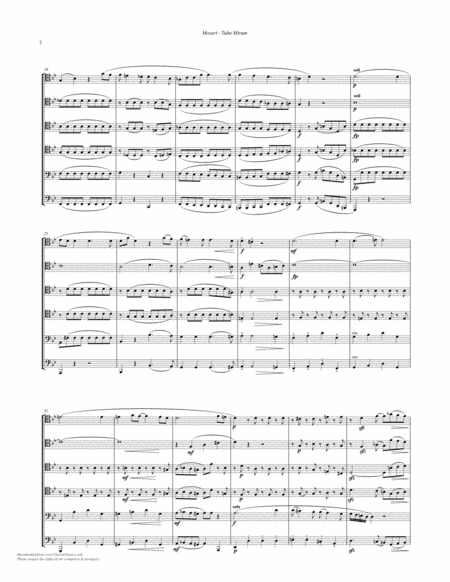 Tuba Mirum From Requiem For 6 Part Trombone Ensemble Page 2