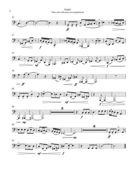 Tuba Solo Isaiah With Piano Accompaniment Page 2