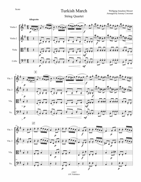 Turkish March For String Quartet Page 2