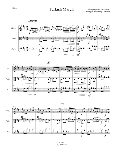 Turkish March For String Trio Page 2