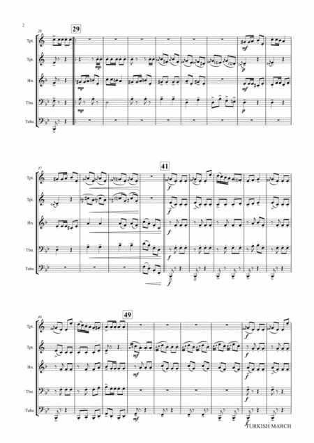 Turkish March Laendler Beethoven Brass Quintet Page 2