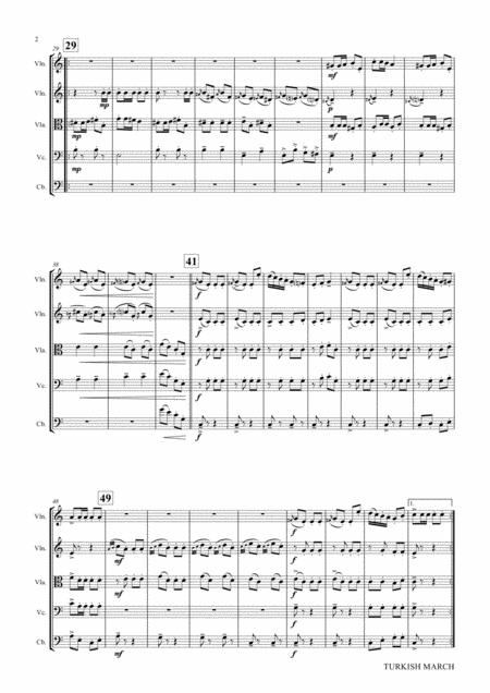 Turkish March Laendler Beethoven String Orchestra Page 2
