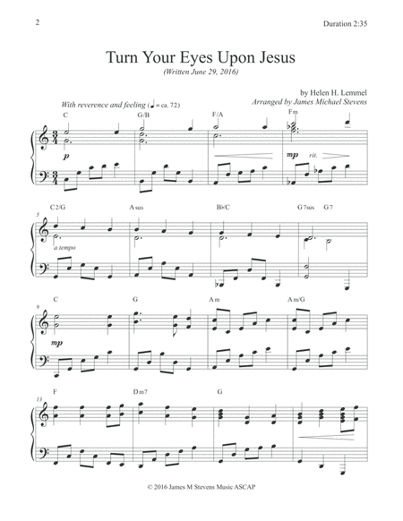 Turn Your Eyes Upon Jesus Sacred Piano Page 2